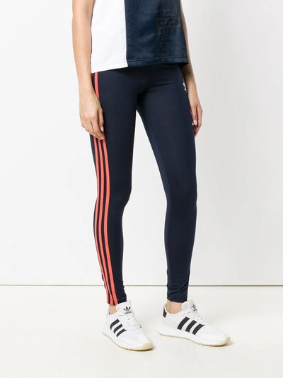 Shop Adidas Originals Active Icons Leggings In Blue