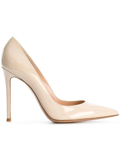 Shop Gianvito Rossi Classic Pointed Pumps In Neutrals