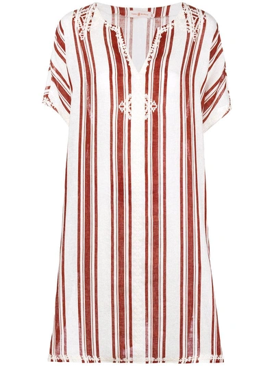 Shop Tory Burch Alcott Beach Caftan - Neutrals