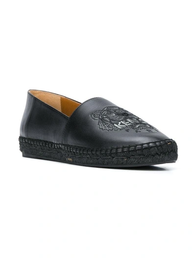 Shop Kenzo Tiger Espadrilles In Black