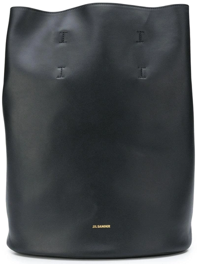Shop Jil Sander Bucket Backpack - Black