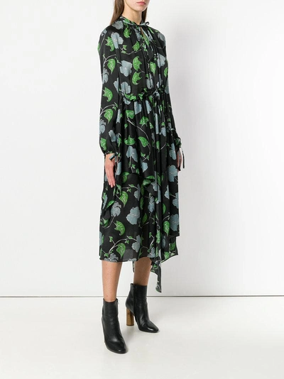 Shop Christian Wijnants Hibiscus Print Dress - Black