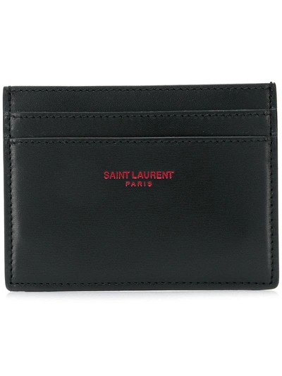 Shop Saint Laurent Logo Cardholder - Black