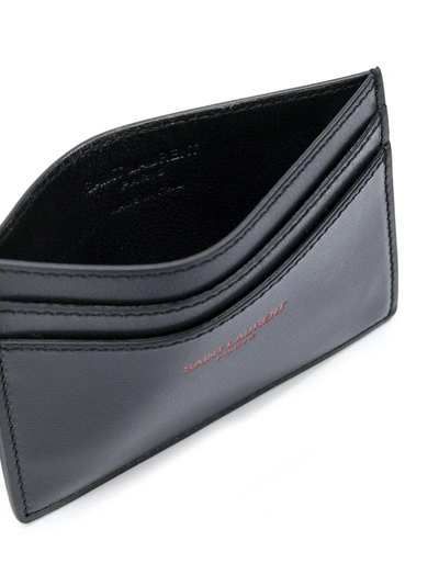 Shop Saint Laurent Logo Cardholder - Black