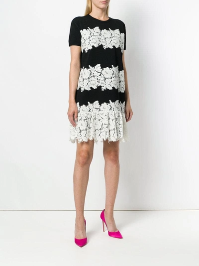 Shop Valentino Lace-embroidered Mini Dress