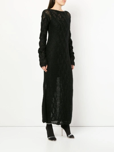 Shop Miu Miu Long Sweater Dress - Black