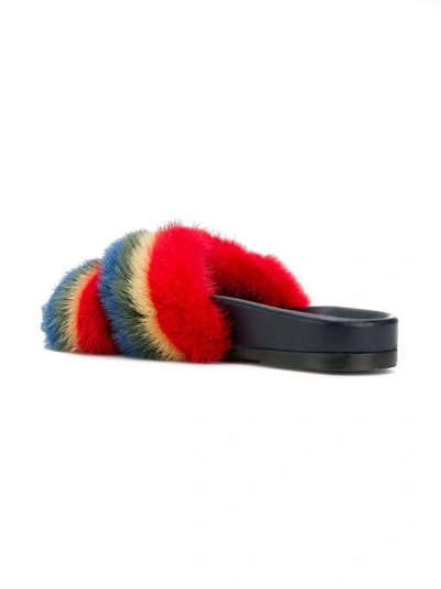 Shop Anya Hindmarch Rainbow Slides - Multicolour