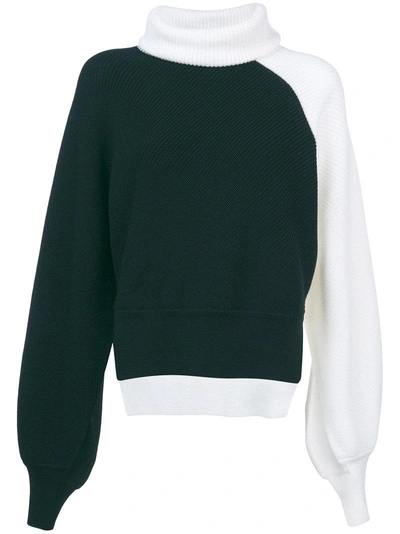 Shop Monse Color-block Jumper - Green