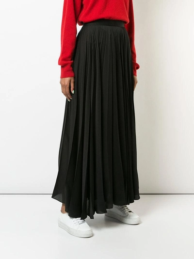 THE ROW 超长百褶半身裙 - 黑色