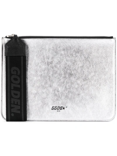 Shop Golden Goose Deluxe Brand Flat Clutch Bag - Metallic