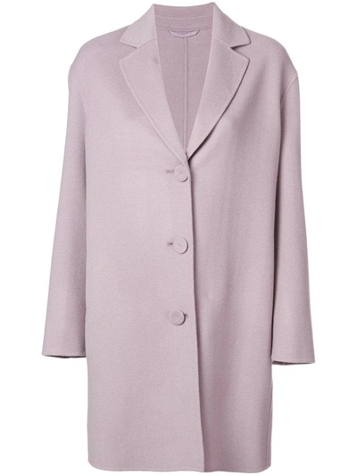 Shop Luisa Cerano Buttoned Single Breasted Coat - Pink