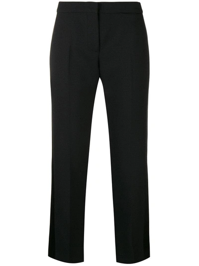 Shop Alexander Mcqueen Cropped Tailored Trousers - Black