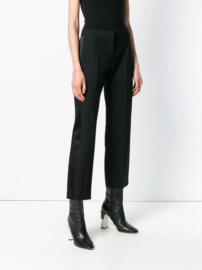 Shop Alexander Mcqueen Cropped Tailored Trousers - Black
