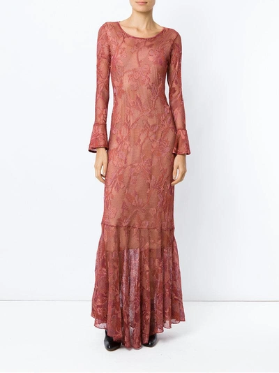 Shop Cecilia Prado Mariela Knit Long Dress - Red
