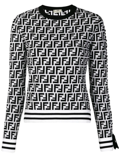 Fendi sweater cheap black and white