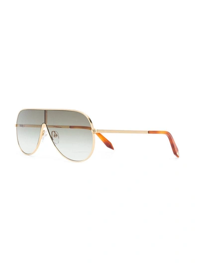 Shop Victoria Beckham Aviator Shaped Sunglasses - Metallic