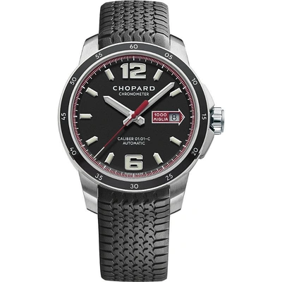 Shop Chopard Mille Miglia Stainless Steel Gts Automatic Watch In Black And Silver