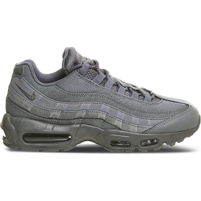 Shop Nike Air Max 95 Suede And Mesh Trainers In Cool Grey Mono