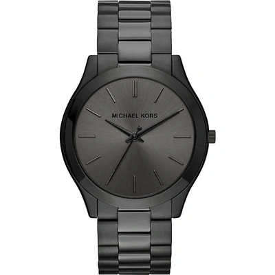 Shop Michael Kors Mk8507 Slim Runway Ion-plated Stainless Steel Watch In Black
