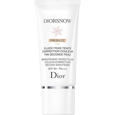Shop Dior Snow Brightening Tinted Fluid Colour Correction Second Skin Finish Spf50 Pa++++ 30ml In 010