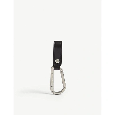 Shop Saint Laurent Climbing Hook Keyring In Black