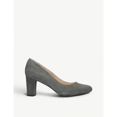 Shop Kurt Geiger Chester Suede Court Shoes In Grey