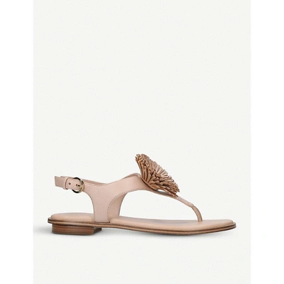 Shop Michael Michael Kors Lolita Leather Sandals In Nude