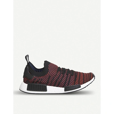 Shop Adidas Originals Nmd R1 Primeknit Trainers In Core Black Red