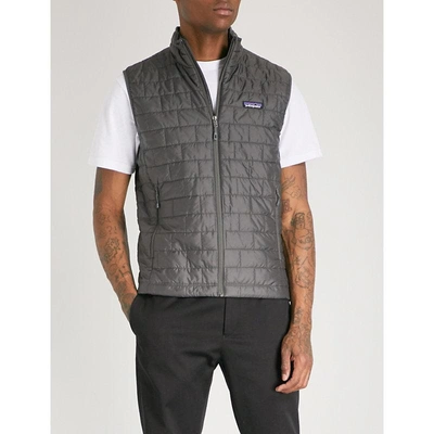 Shop Patagonia Nano Puff Recycled Shell-down Gilet In Forge Grey