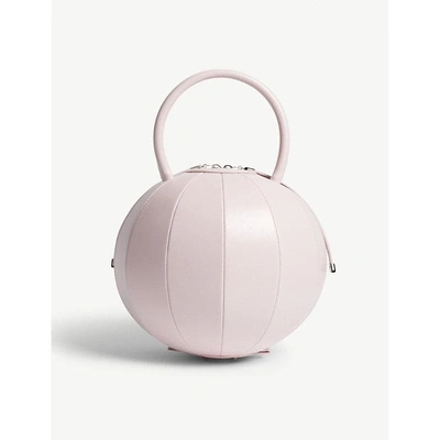 Shop Nita Suri Pilo Round Leather Handbag In Pink