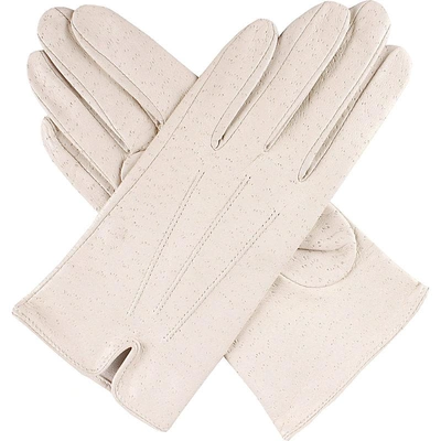 Shop Dents Peccary-effect Leather Gloves In Parchment