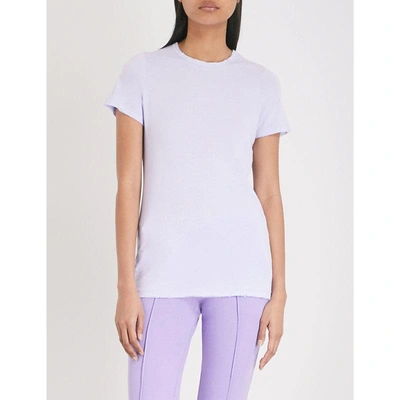 Shop Cotton Citizen Roundneck Cotton-jersey T-shirt In Vintage Light Purple