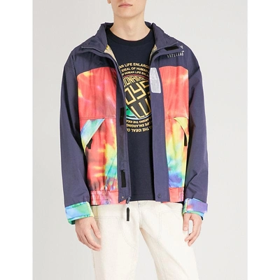 Shop Billionaire Boys Club Tie-dye Shell Jacket In Navy