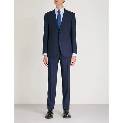 Shop Canali Regular-fit Wool Suit In Blue