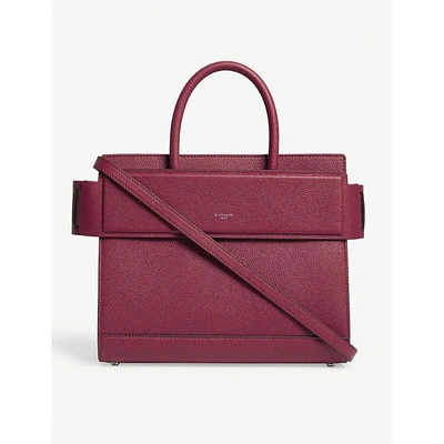 Shop Givenchy Fig Pink Grained Modern Horizon Leather Tote Bag