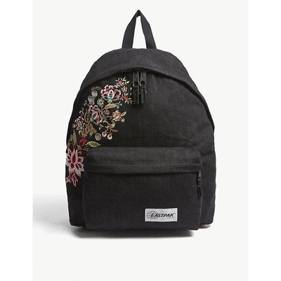 Shop Eastpak Black Grunge Floral Princess Padded Pak'r Backpack