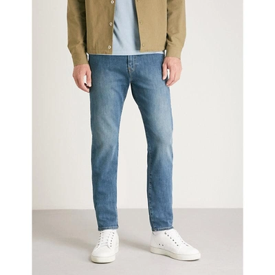 Shop Ps By Paul Smith Slim-fit Tapered Jeans In Mid Wash