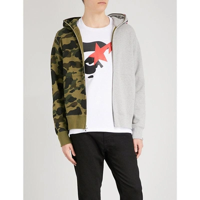 Shop A Bathing Ape 1st Camouflage-print Cotton-jersey Hoody In Gr4