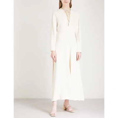 Shop Stella Mccartney 花边-上 前 绉 穿着 In Off White