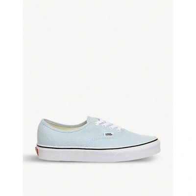 Shop Vans Authentic Canvas Trainers In Baby Blue True White