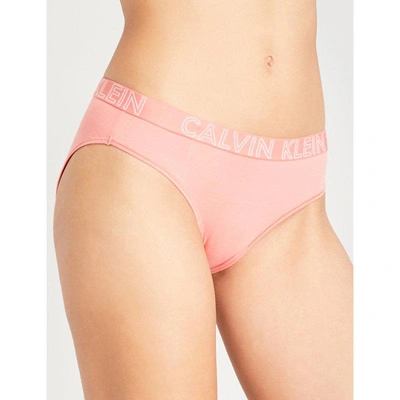 Shop Calvin Klein Ultimate Stretch-cotton Bikini Briefs In Bq5 Bright Quartz