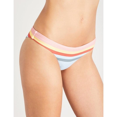 Shop Asceno Striped Bikini Bottoms In Multi Bold Stripe