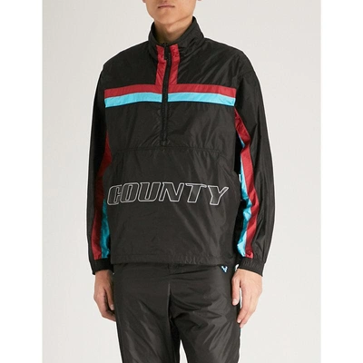 Shop Marcelo Burlon County Of Milan 标志-打印 外壳 夹克 In Black Multicolor