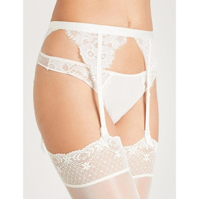 Shop Maison Lejaby Oui-lejaby Lace Garter Belt In Lily