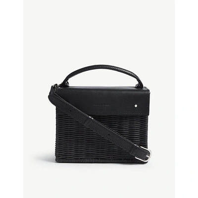 Shop Wicker Wings Ladies Black Kuài And Leather Shoulder Bag