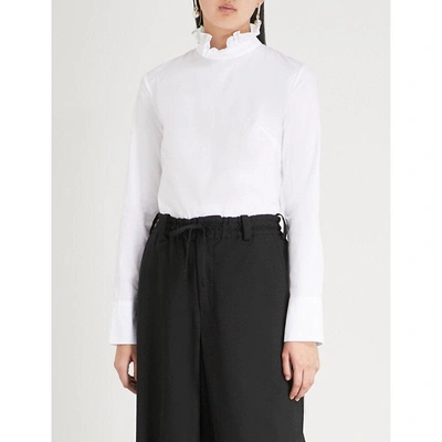 Shop Cecilie Bahnsen Nelly Cotton-poplin Shirt In White