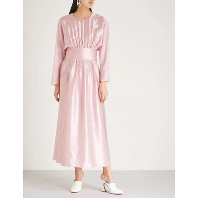 Deitas Hermine Silk-charmeuse Dress In Pink | ModeSens