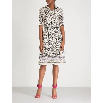 Shop Altuzarra Kieran Leopard-print Silk-crepe Dress In Fawn