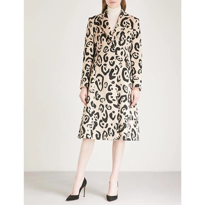 Shop Altuzarra Driss Leopard-print Wool-blend Coat In Fawn