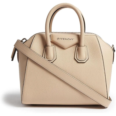 Shop Givenchy Ladies Brown Antigona Mini Leather Cross-body Bag In Powder